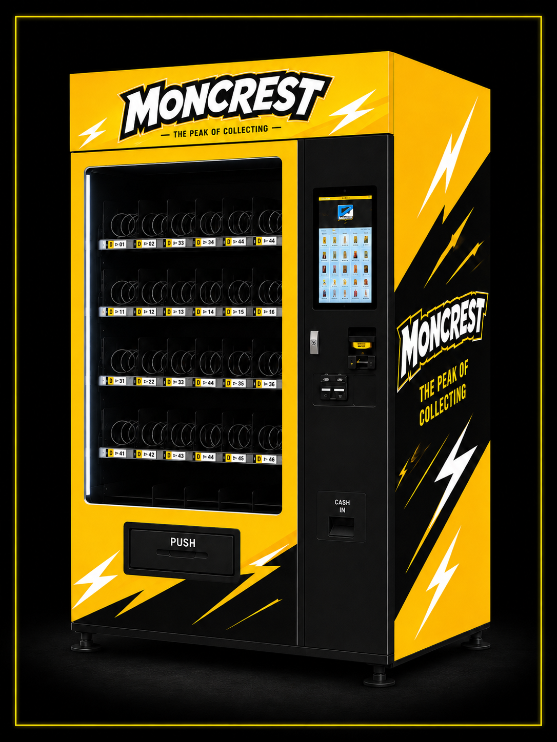 The MONCREST TCG vending machine